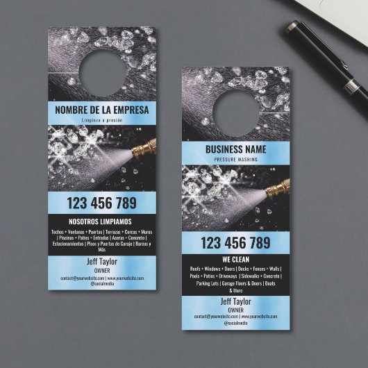 2言語圧力洗浄力洗浄ルーフ ドアノブサイン