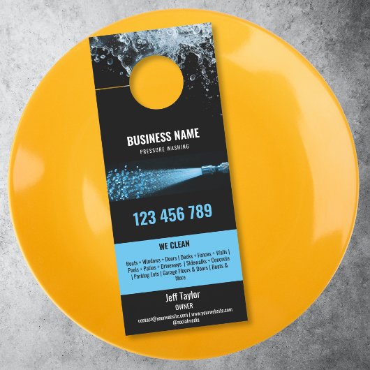 2言語圧力洗浄力洗浄ルーフ ドアノブサイン