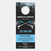 2言語圧力洗浄力洗浄ルーフ ドアノブサイン (正面)