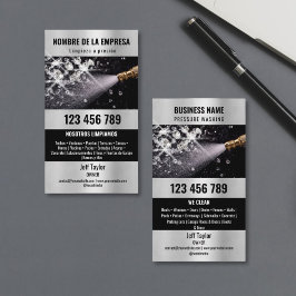 2言語圧力洗浄力洗浄ルーフ 名刺