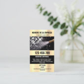 2言語圧力洗浄力洗浄ルーフ 名刺 (スタンド正面)