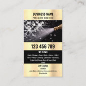 2言語圧力洗浄力洗浄ルーフ 名刺 (裏面)