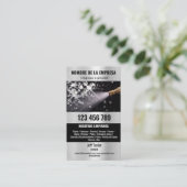 2言語圧力洗浄力洗浄ルーフ 名刺 (スタンド正面)