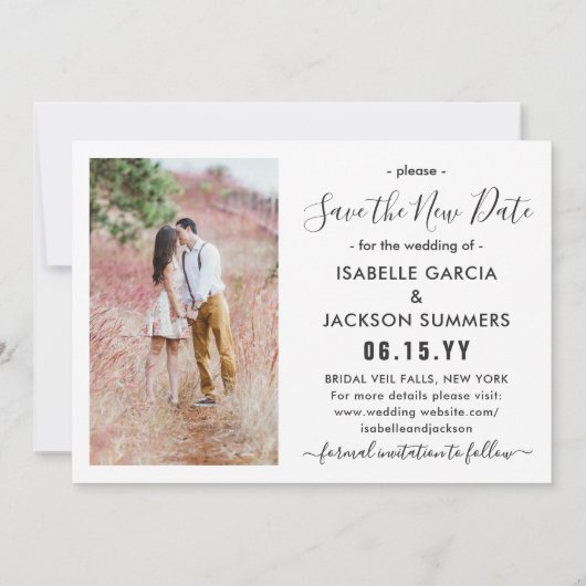 2計画の新結婚年の休日の写真 セーブザデート (裏面)