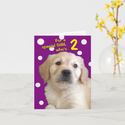 2誕生日 カード (黄色い花)