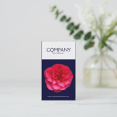 2調子縦の赤いCamelia 名刺 (スタンド正面)