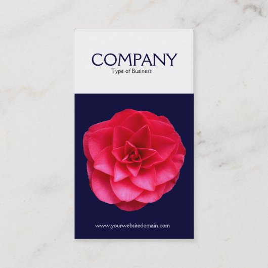 2調子縦の赤いCamelia 名刺 (正面)