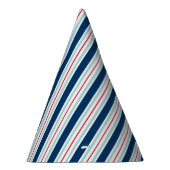 2調子青および赤のストライプのパーティーの帽子 パーティーハット (右)
