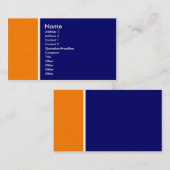2調子(オレンジおよび深い青) 名刺 (正面/裏面)