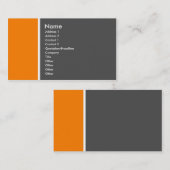 2調子(オレンジおよび灰色) 名刺 (正面/裏面)