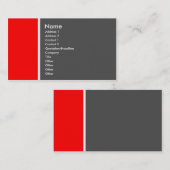 2調子(赤いおよび灰色) 名刺 (正面/裏面)