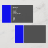2調子(青および灰色) -カスタマイズ 名刺 (正面/裏面)