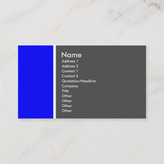 2調子(青および灰色) -カスタマイズ 名刺 (正面)