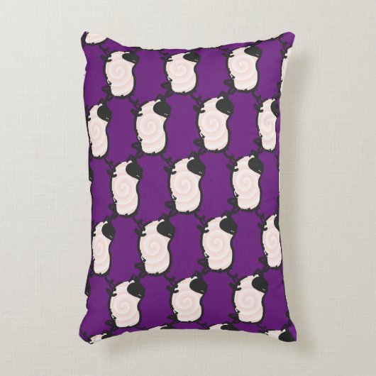 2豚ユーモアのある年誕生日選択カラーアクセントP アクセントクッション (正面(垂直))