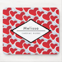 2赤いハート繰り返しパターンかわいいカディアックナース