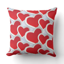 2赤いハート繰り返しパターンかわいい