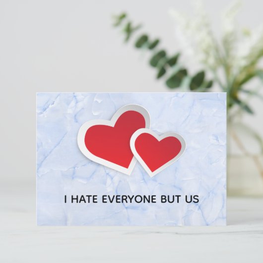 2赤いハート – 私は私は私たちのタイポグラフィ以外の誰もが嫌い (スタンド正面)
