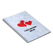 2赤いハート – 私は私は私たちのタイポグラフィ以外の誰もが嫌い ノートブック (右側)