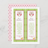 2赤ちゃんシャワーしおり愛と自然女の子の木 インビテーションポストカード (正面/裏面)