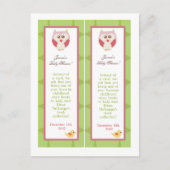 2赤ちゃんシャワーしおり愛と自然女の子の木 インビテーションポストカード (正面)