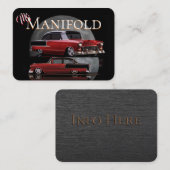 2赤は、55'を黒い背景のChevy黒くします 名刺 (正面/裏面)