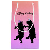 2踊りブラックベアーズパーティーハット誕生日 スモールペーパーバッグ (正面)