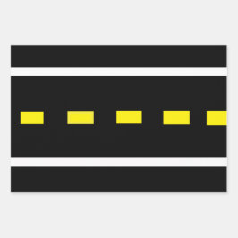 2車線ロードラッピング紙（黒、白、黄） ラッピングペーパーシート