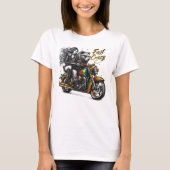 2輪で太った女性 Tシャツ (正面)