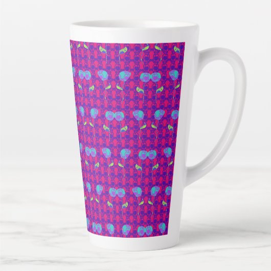 2輪のカップフラワー カフェラテマグ (右)
