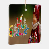 2辺のクリスマス小妖精や小人挨拶 セラミックオーナメント (右)