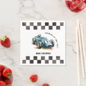 2速い誕生日レースカー スタンダードカクテルナプキン (インサイチュ)