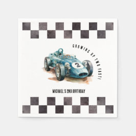 2速い誕生日レースカー スタンダードカクテルナプキン