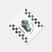 2速い誕生日レースカー スタンダードカクテルナプキン (角)