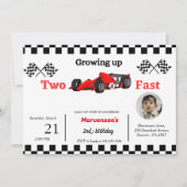 2速く成長するレーシングカー二日の少年 招待状 (正面)