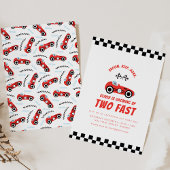 2速く成長 – カーレーステーマ誕生日 招待状