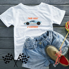 2速モダンレース車の男の子2nd誕生日 トドラーTシャツ