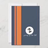 2速モダンレース車の男の子2nd誕生日 招待状 (裏面)