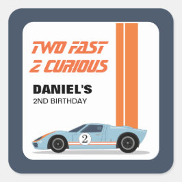 2速モダンレース車2nd誕生日 スクエアシール