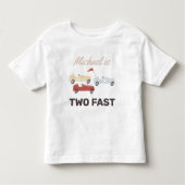 2速レースカーボーイ2nd誕生日 トドラーTシャツ (正面)