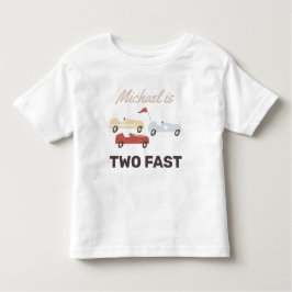 2速レースカーボーイ2nd誕生日 トドラーTシャツ