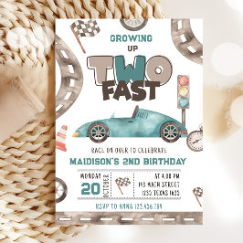 2速レースカーボーイ2nd誕生日 招待状