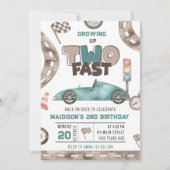 2速レースカーボーイ2nd誕生日 招待状 (正面)