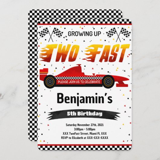 2速招待状 招待状 (正面/裏面)