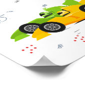 2速2番目の誕生日の給油テーブルサイン ポスター (角)