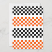 2速2番目の誕生日パーティーオレンジレースカーパーティー 招待状 (裏面)