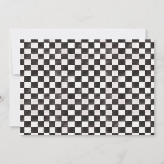 2速2番目の誕生日レーシングカーボーイパーティー写真 招待状 (裏面)