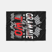 2速2番目の速い誕生日レーシングカーのグラミー フリースブランケット (正面(横))