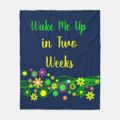 2週間で目を覚ますおもしろい引用文フラワーパワー フリースブランケット (正面)