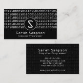 2進コクールードパターンモノグラム 名刺 (正面/裏面)