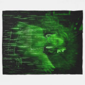 2進画素 フリースブランケット (正面(横))